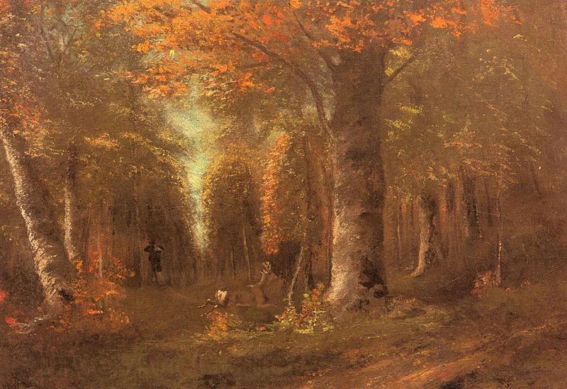 Gustave Courbet Forest in Autumn Norge oil painting art